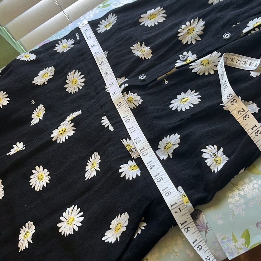 Kate Spade Black Daisy Dot Crepe Romper - Picture 15 of 16